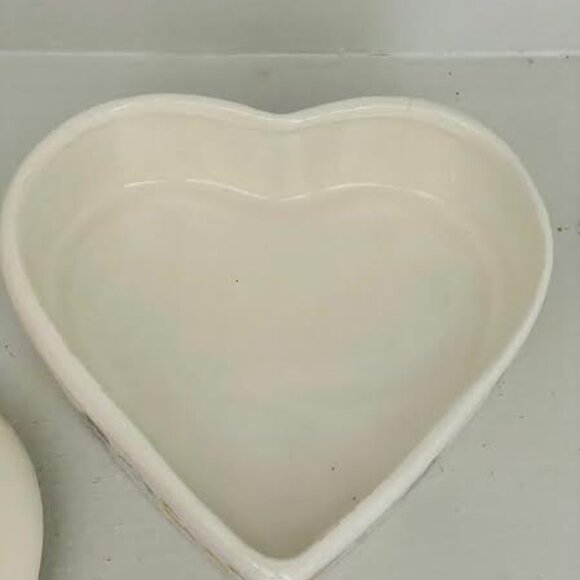 Vintage Perugina Heart Shaped Floral Ceramic Jewelry Box By La Castellana Italy - Picture 5 of 12